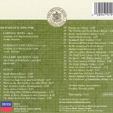 The British Music Collection: Peter Warlock