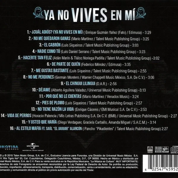 Ya No Vives En Mí