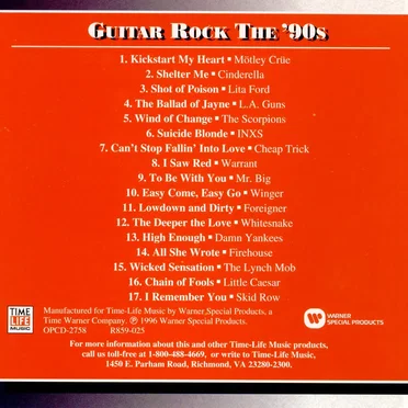 Guitar Rock: The '90s by Various Artists - album cover