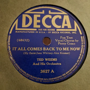 It All Comes Back to Me Now / May I Never Love Again