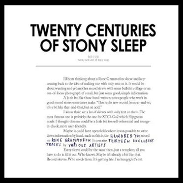 Twenty Centuries of Stony Sleep by Various Artists - album cover