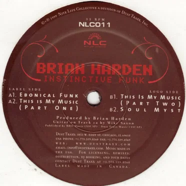 Instinctive Funk by Brian Harden - album cover