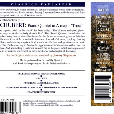 Classics Explained: Schubert Piano Quintet "Trout" (Written and Narrated by Jeremy Siepmann) by Franz Schubert - album cover