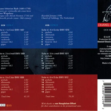 6 suites per violoncello solo senza basso