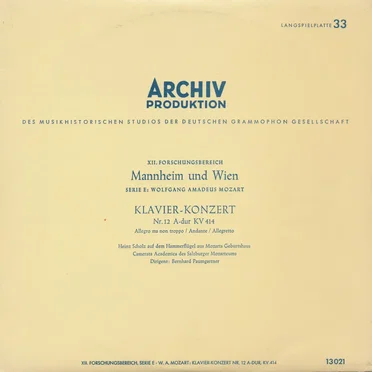 Klavier-Konzert Nr. 12 A-dur KV 414