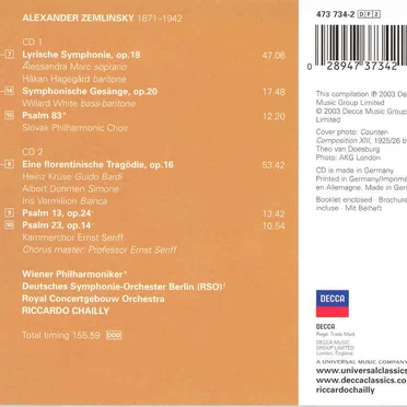 Lyrische Symphonie / Eine Florentinische Tragödie / 3 Psalms