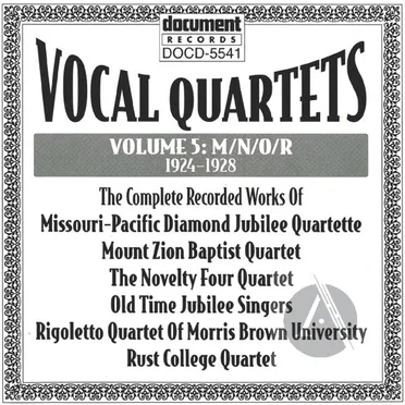 Vocal Quartets, Vol. 5 MNOR (1924-1928) by Various Artists - album cover