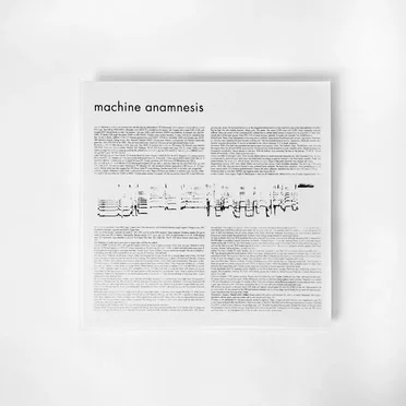 Machine Anamnesis by Diego Behncke - album cover