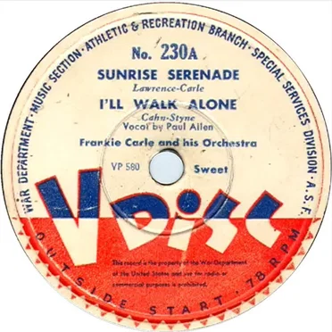 Sunrise Serenade / I’ll Walk Alone / Show Me the Way to Go Home by Frankie Carle and His Orchestra - album cover