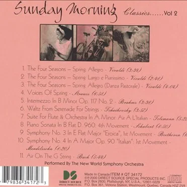 Sunday Morning Classics, Volume 2 by Various Artists - album cover