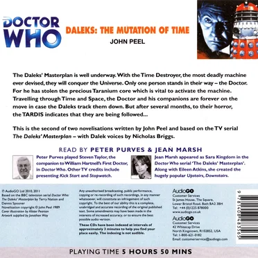 Doctor Who: Daleks: The Mutation of Time by John Peel - album cover