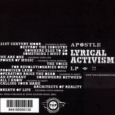 Lyrical Activism by Apostle - album cover