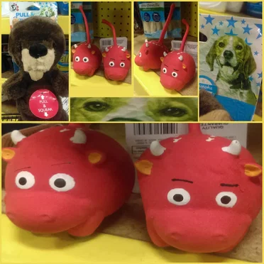 Dog Toys in a Grocery Store
