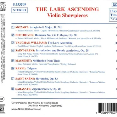 The Lark Ascending: Violin Showpieces by Various Artists - album cover