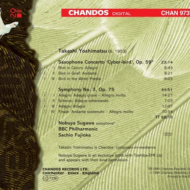 Symphony no. 3 / Saxophone Concerto ‘Cyber‐Bird’