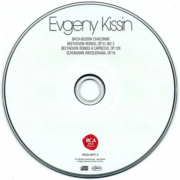 Bach-Busoni: Chaconne / Beethoven: Rondo, op. 51 no. 2 / Rondo a capriccio, op. 129 / Schumann: Kreisleriana, op. 16