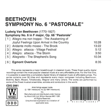 Symphony no. 6 “Pastorale”