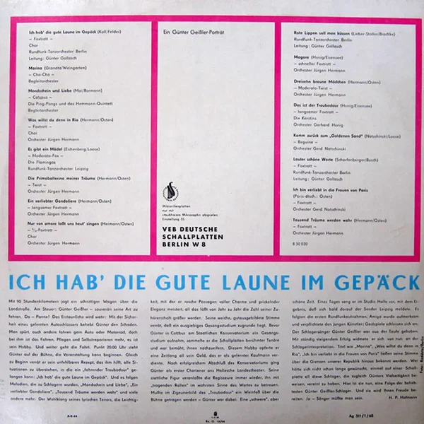 Ich hab' die gute Laune im Gepäck