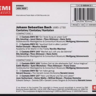 Kantaten 51, 80, 82, 106, 140, 147