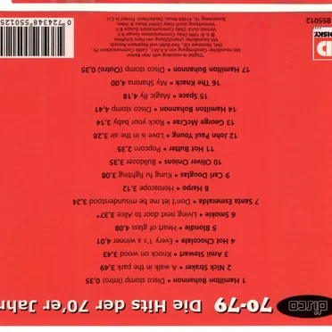 Ilja Richter präsentiert: Disco Die Hits der 70’er Jahre 1970–1979 by Various Artists - album cover