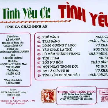 Tình yêu ơi! tình yêu (Tình ca Châu Đình An) by Various Artists - album cover