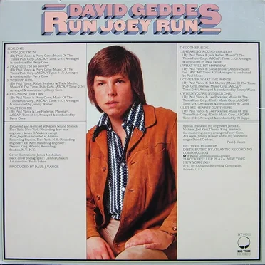 Run Joey Run by David Geddes - album cover