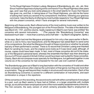 Brandenburg Concertos nos. 1, 2, & 3