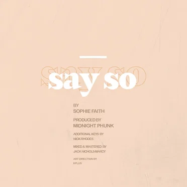 Say So by Sophie Faith - album cover