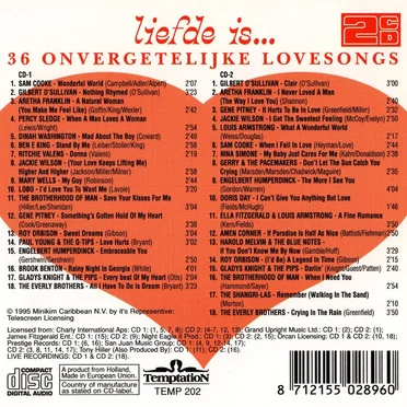 Liefde is... 36 onvergetelijke Lovesongs by Various Artists - album cover