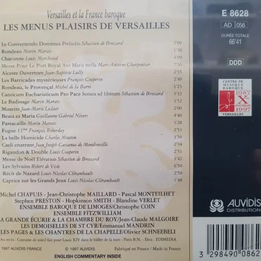 Les Menus Plaisirs De Versailles - A Musical Celebration At Versailles by Various Artists - album cover