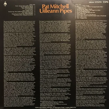 Uilleann Pipes by Pat Mitchell - album cover