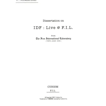Live @ F.I.L. by IDF - album cover
