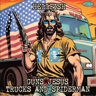 Guns Jesus Trucks and Spiderman