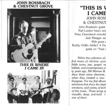 This Is Where I Came In by John Rossbach & Chestnut Grove - album cover