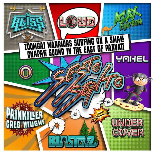 Zoombai Warriors Surfing on a Small Chapati in the East of Parvati