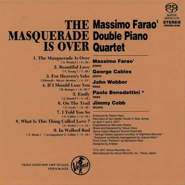 The Masquerade Is Over by Massimo Faraò Double Piano Quartet - album cover
