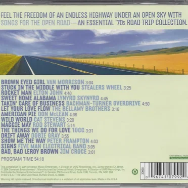 Songs for the Open Road by Various Artists - album cover