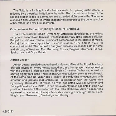 The Planets / Suite de Ballet, op. 10