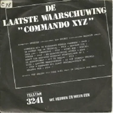 De laatste waarschuwing by Commando XYZ - album cover