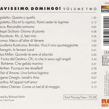 Bravissimo, Domingo! Volume Two - Operatic Arias