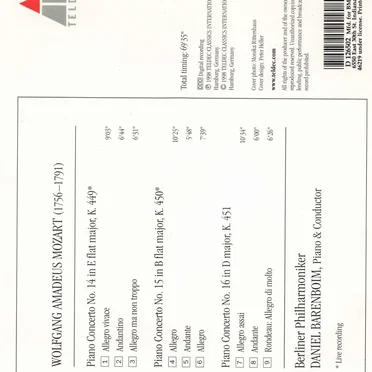 Piano Concertos nos. 14 - 16