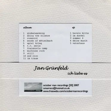 Ich liebe es by Jan Grünfeld - album cover