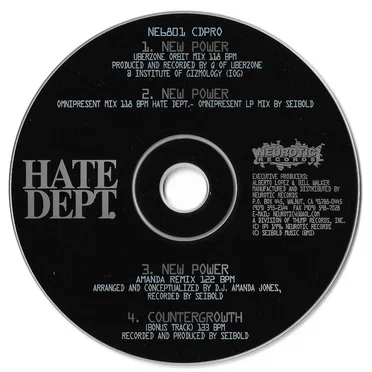 New Power by Hate Dept. - album cover