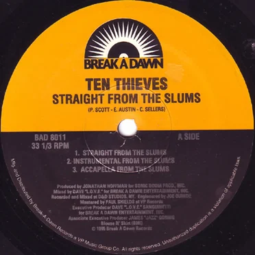 Straight From the Slums by Ten Thieves - album cover