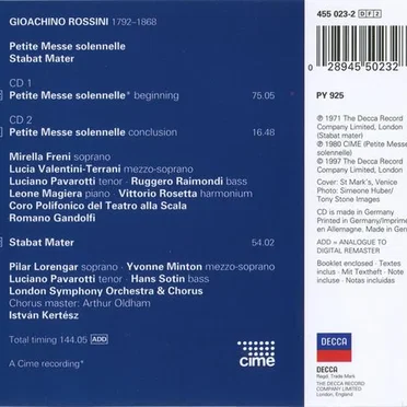 Petite Messe solennelle / Stabat Mater