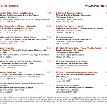 Classic FM 125: Best of British by Various Artists - album cover