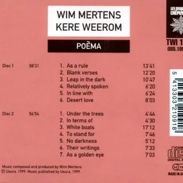 Kere Weerom, Part I: Poèma