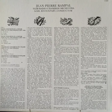 Bach; Flute Concertos in G Minor and A Minor, Telemann; Flute Concertos in C Major and D Major