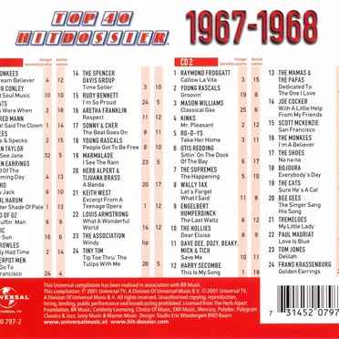 Top 40 Hitdossier 1967-1968 by Various Artists - album cover