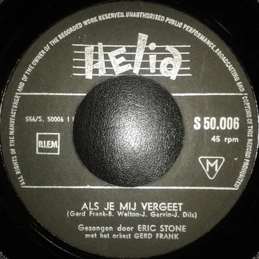 Als je mij vergeet by Eric Stone - album cover